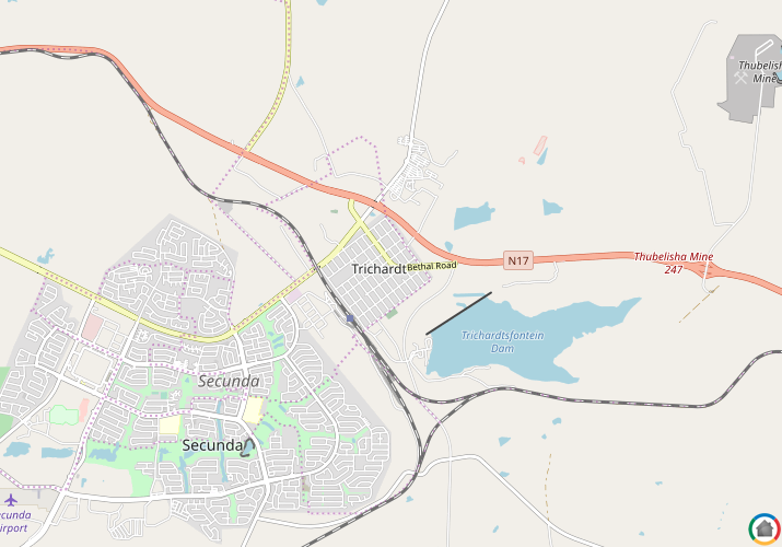 Map location of Trichardt